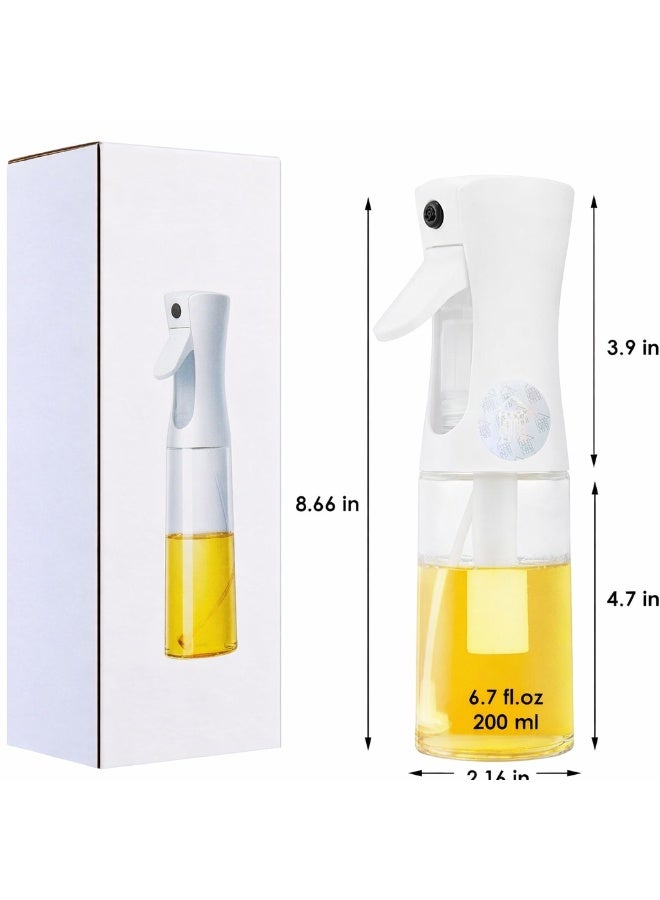 CAZADORA Oil Sprayer for Cooking Glass Bottle 6.7oz Refillable Olive Oil Mister Spray Bottle for Kitchen Use Air Fryer Accessories Healthy Cooking Oil Dispenser with Fine Mist Control for Baking Grilling Roasting BBQ Salad Air Fryer Non-Aerosol Manual Spray Bottle Eco Friendly Reusable Glass Oil Spray for Home Kitchen Restaurant Cooking White Color Precise Oil Control Reduces Oil Consumption Suitable for Olive Oil Vinegar Soy Sauce Lemon Juice Professional Kitchen Tool by Cazadora - Image 2